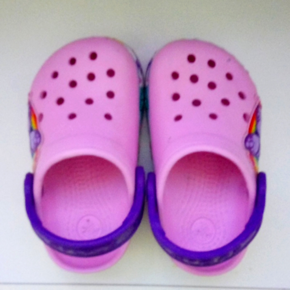 Kids Crocs CFL Butterfly Band Lights Clogs Size 7 (Toddler)